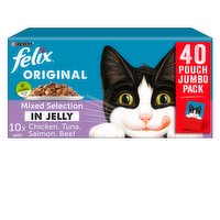 FELIX Original Mixed Selection in Jelly Wet Cat Food 40x100g