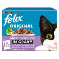 FELIX Original Mixed Selection in Gravy Wet Cat Food 12x100g