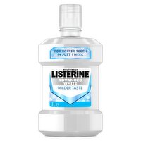 Listerine Advanced White Milder Taste Mouthwash 1L