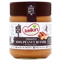 Kelkin Smooth 100% Peanut Butter 210g