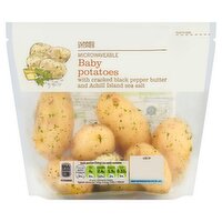 Dunnes Stores Microwaveable Baby Potatoes with Achill Island Sea Salt & Cracked Black Pepper Butter