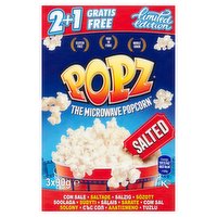 Popz Limited Edition The Microwave Popcorn Salted 3 x 90g