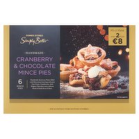 Dunnes Stores Simply Better 6 Cranberry & Chocolate Mince Pies 400g