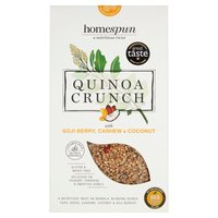 Homespun Quinoa Crunch with Goji Berry, Cashew & Coconut 275g