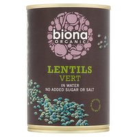 Biona Organic Lentils Vert in Water 400g