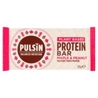 Pulsin Balanced Nutrition Protein Bar Maple & Peanuts 50g