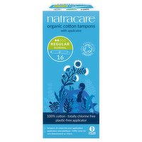 Natracare 16 Regular Normal Organic Cotton Tampons with Applicator