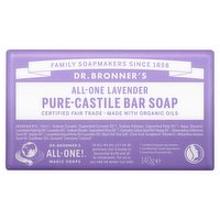 Dr. Bronner's All-One Lavender Pure-Castile Bar Soap 140g