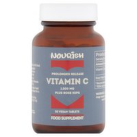 Nourish Vitamin C 1,000 mg Plus Rose Hips 50 Vegan Tablets