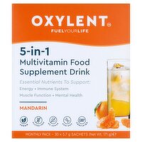 Oxylent 5-in-1 Multivitamin Food Supplement Drink Mandarin 171g