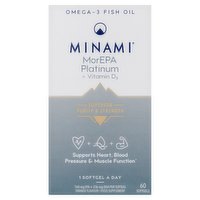 Minami MorEPA Platinum + Vitamin D3 60 Softgels 93g