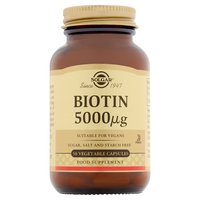 Solgar Biotin 5000µg 50 Vegetable Capsules