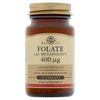 Solgar Folate (as Metafolin) 400 µg 50 Tablets