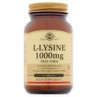 Solgar L-Lysine 1000mg Free Form 50 Tablets