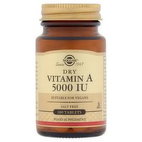 Solgar Dry Vitamin A 5000 IU 100 Tablets