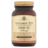 Solgar Vitamin D3 4000 IU (100 µg) 120 Vegetable Capsules