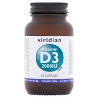 Viridian Vitamin D3 2000IU 60 Capsules