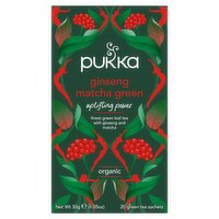 Pukka Organic Ginseng Matcha 20 Green Tea Sachets 30g