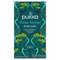 Pukka Three Fennel Organic 20 Herbal Tea Sachets 36g