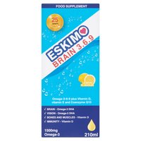 Eskimo-3 Brain 3.6.9 1500mg Omega-3 Lemon Flavour 210ml