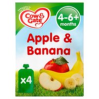Cow & Gate Apple & Banana Pouches 4 x 100g (400g)