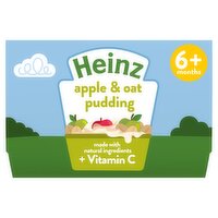 Heinz By Nature Apple & Oat Pudding Pot Multipack Baby Food 6+ Months 4 x 100g