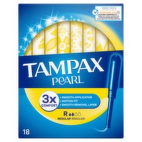 Tampax Pearl Regular Tampons With Applicator X 18