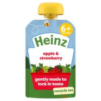 Heinz Apple & Strawberry Baby Food Fruit Puree Pouch 6+ Months 100g