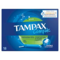 Tampax Compak Super Tampons With Applicator X18