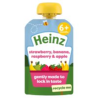Heinz Strawberry, Banana, Raspberry & Apple Baby Food Fruit Puree Pouch 6+ Months 100g