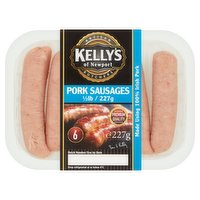 Kelly's of Newport 6 Pork Sausages 227g