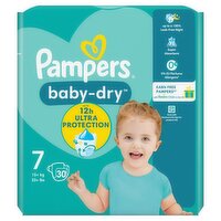 Pampers Baby-Dry Size 7, 30 Nappies, 15+kg