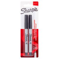 Sharpie Permanent Markers Ultra-Fine Point Black 2 Count