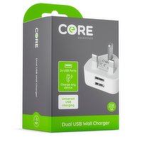 Core Power Dual USB Wall Charger 2.1A