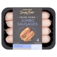 Dunnes Stores Simply Better 4 Irish Pork Jumbo Sausages 400g