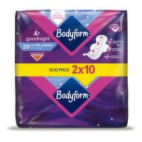 Bodyform Ultra Night Wing Sanitary Towel 20 Pack