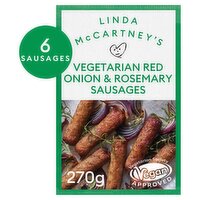 Linda McCartney's 6 Vegetarian Red Onion & Rosemary Sausages 270g