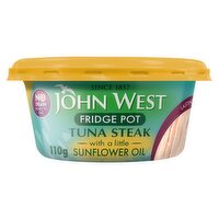 John West No Drain Fridge Pot Tuna Steak with a Little Sunflower Oil 110g