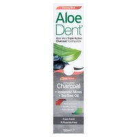 Aloe Dent Strong Mint Aloe Vera Triple Action Charcoal Toothpaste 100ml