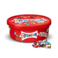 Celebrations Milk Chocolate Box of Mini Chocolate & Biscuit Bars Sharing Tub 650g