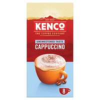 Kenco Unsweetened Cappuccino Instant Coffee Sachets x8