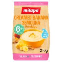 Milupa Creamed Banana Semolina Multigrain Porridge 6+ Months 210g