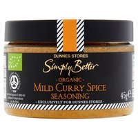 Dunnes Stores Simply Better Organic Mild Curry Spice Seasoning 45g