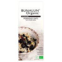 Bunalun Organic Gluten Free Porridge Oats with Mixed Seeds 500g