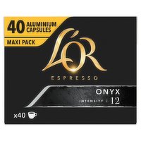 L'OR Espresso Onyx Intensity 12 Aluminium Coffee Capsules Maxi Pack x40