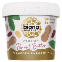 Biona Organic Peanut Butter Smooth Unsalted 1kg