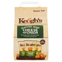 Keogh's Mature Irish Cheese & Onion 6 Hand Cooked Potato Crisps