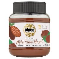 Biona Organic Milk Chocolate Hazel Velvety Smooth Spread 350g
