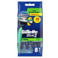 Gillette BlueII Slalom Disposable Razors x8