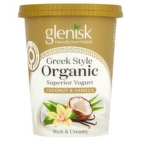 Glenisk Greek Style Organic Superior Yogurt Coconut & Vanilla 450g